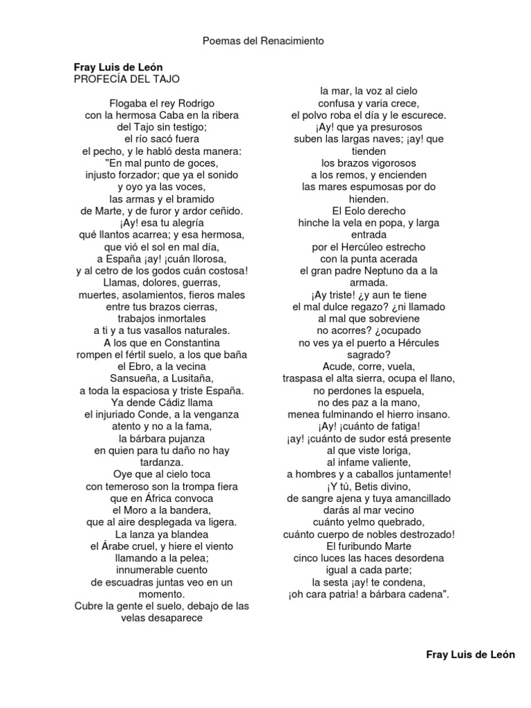Poemas Renacimiento PDF Amor Alma