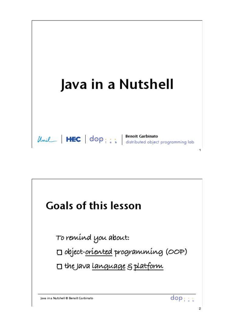 Java in a nutshell Inheritance (Object Oriented Programming) Java