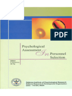 Psychological Assessment in Personnel Selection