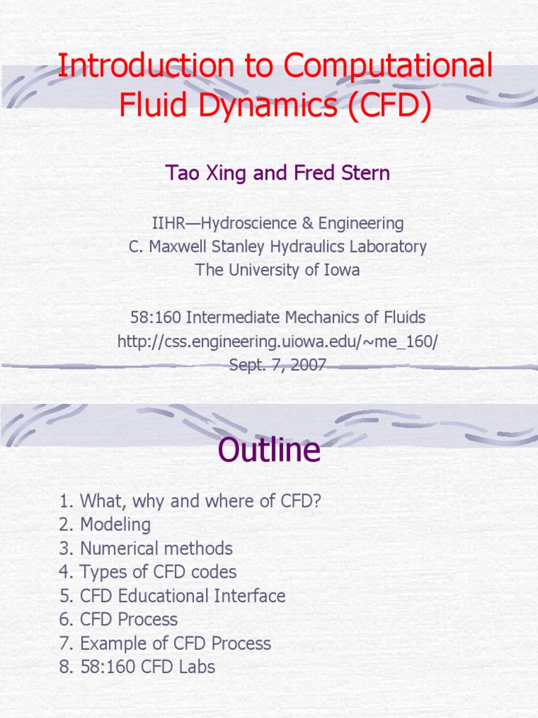 Introduction to Computational Fluid Dynamics | PDF | Computational ...