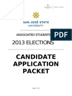 Application To Run For Student Elections at SJSU