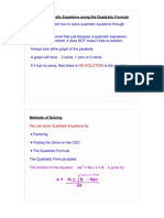 The Quadratic Formuls