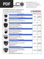 CCTV Products Price List - 8 February 2012: Picture Item Description Model