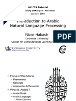 Introduction to Arabic
Natural Language Processing