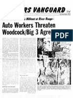 UA W Officiol Shoots Militont Ot River Rouge-: Auto Workers Threaten Woodcock/Big 3 Agreement