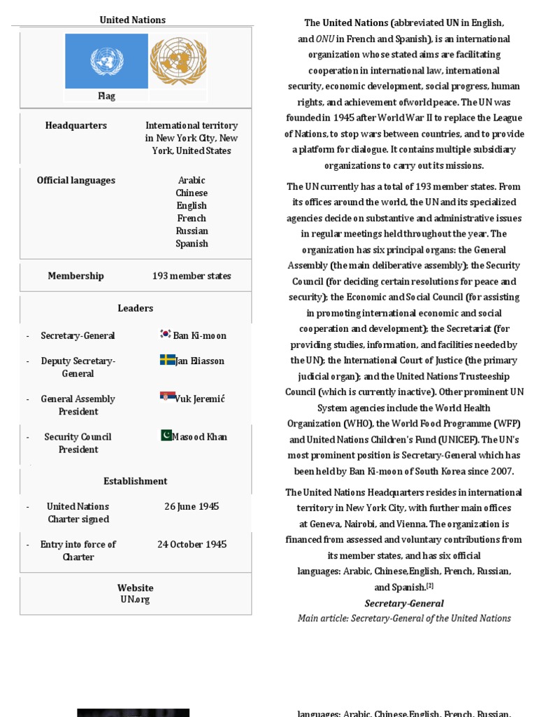 United Nations.docx Secretary General Of The United Nations United