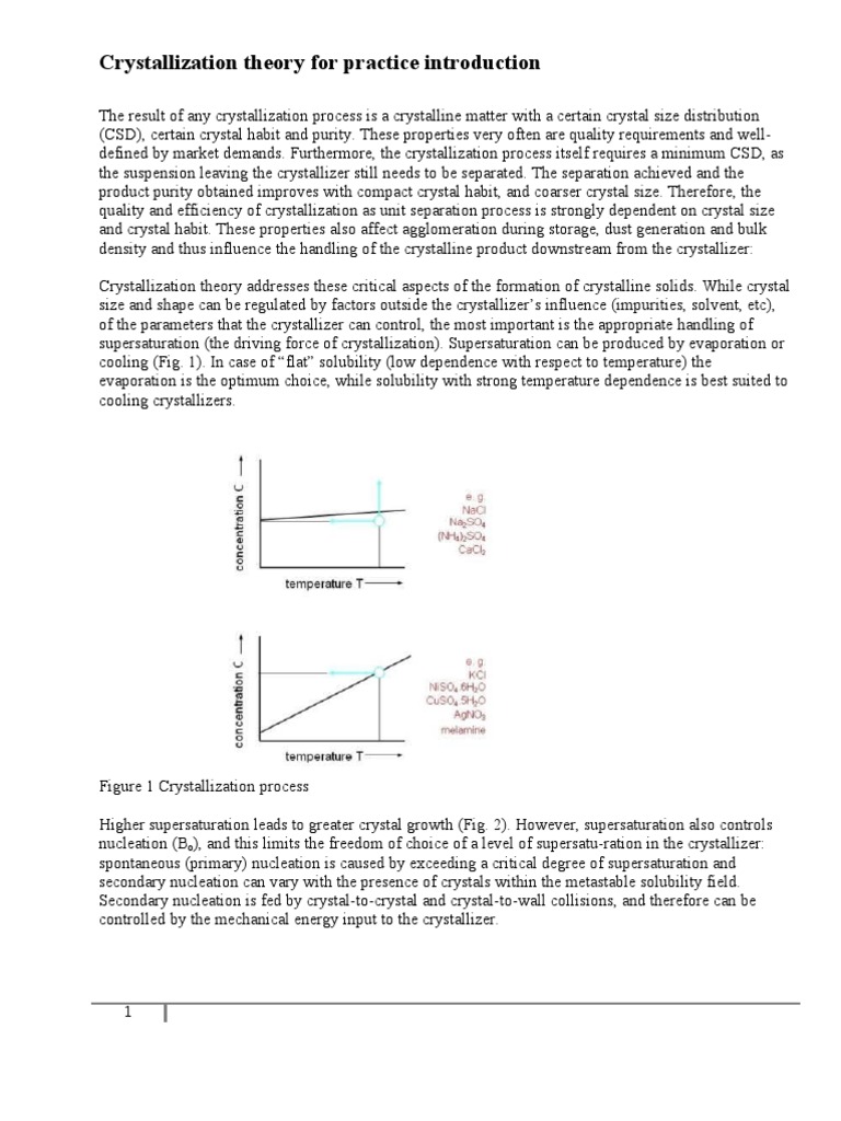 Crystallization Theory For Practice Introduction | PDF ...