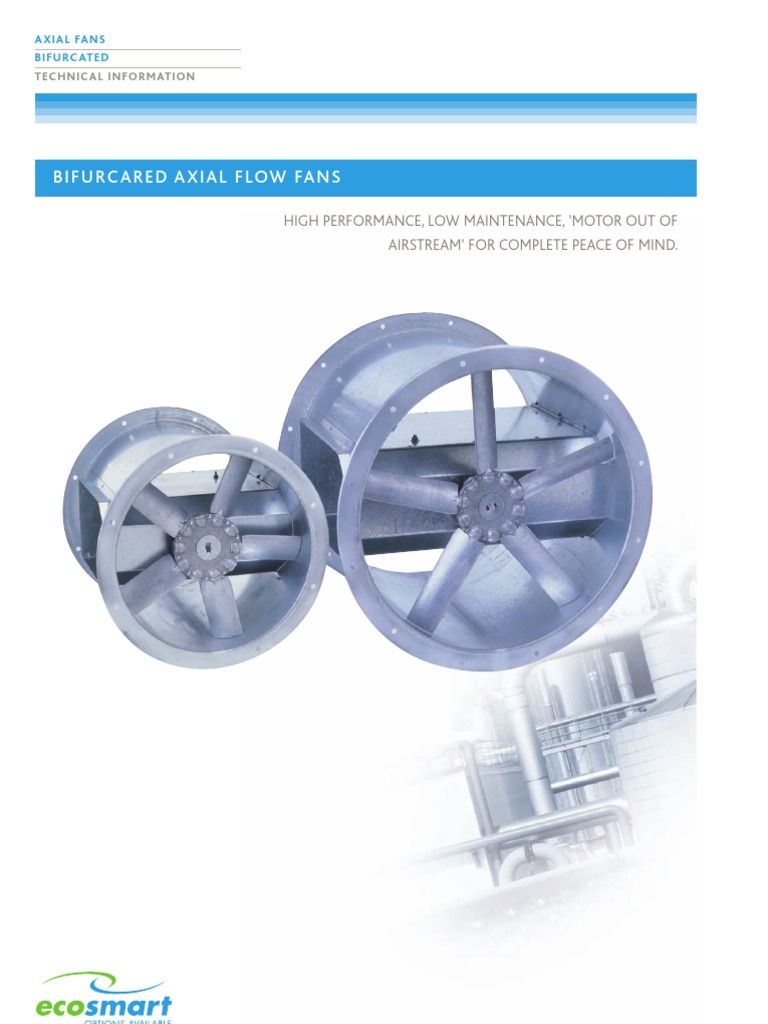 Bifurcated Axial Flow Fans Overview | PDF | Mechanical Fan | Duct (Flow)