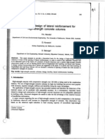 Basis For Design of High Lateral Strength For Columns