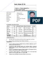 Curriculum Vitae (C.V) NAWAB ALI, CNIC#... 17101-6694475-1: - Personal Data