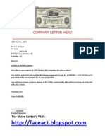 Company Letter Head: For More Letter's Visit