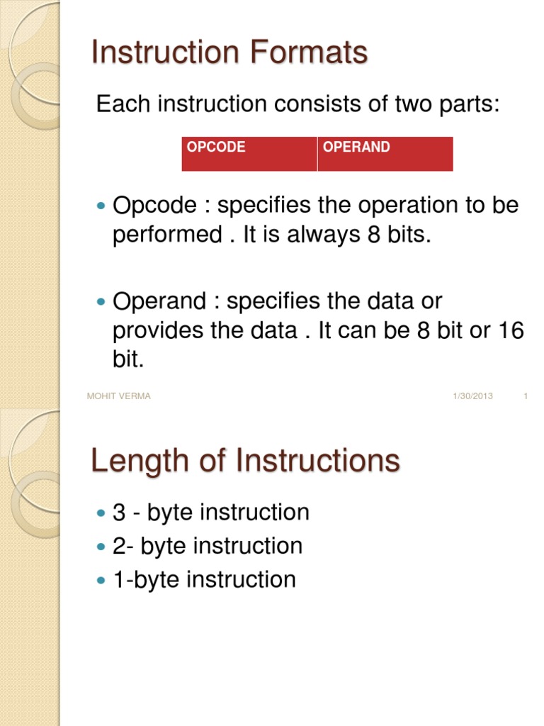 8085 Instruction Formats Explained | PDF | Instruction Set | Electronic ...