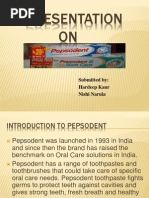 Download presentation on  pepsodent by Nishi Narula SN122934521 doc pdf