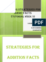 Thinking Strategies For Basic Facts (: Tutorial Week 3)