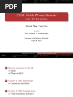 CS169: Mobile Wireless Networks: Lab1: NS3 Introduction