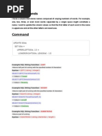 SQL Commands: UPDATE Titles SET Title UPPER (LEFT (Title, 1) ) + LOWER (RIGHT (Title, LEN (Title) - 1) )