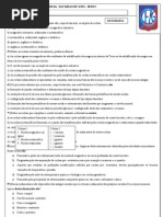 Avaliação de Geografia- Liceu - MENSAL