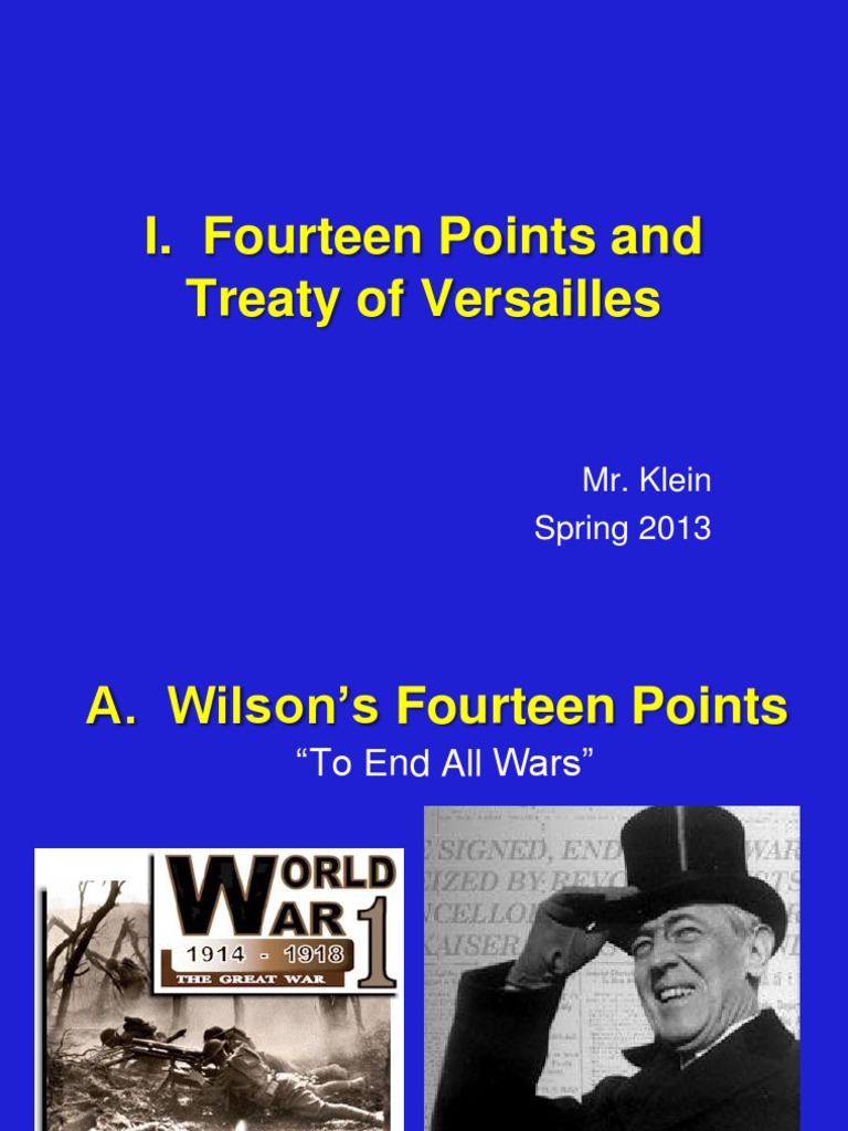 14 Points and Treaty of Versailles | PDF | Weimar Republic | Kingdom Of ...