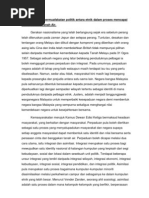 Kerjasama Dan Permuafakatan Politik Antara Etnik Dalam Proses Mencapai Kemerdekaan Tanah Air