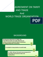 General Agreement On Tariff and Trade and World Trade Organisation