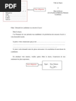 Exemple d'un demande manuscrite