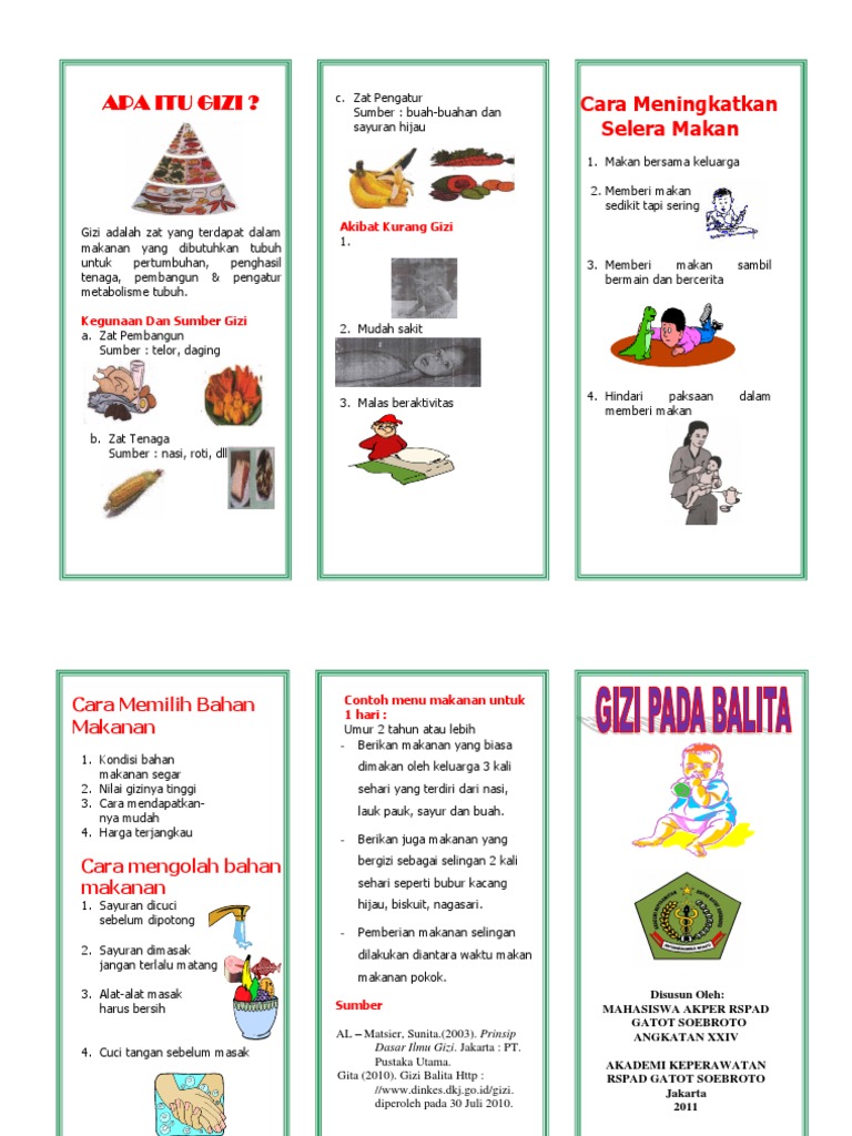 Leaflet Gizi Balita Leaflet Gizi Balita