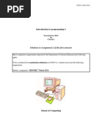 Introduction To Programming 1: Solutions To Assignment 2 of The First Semester