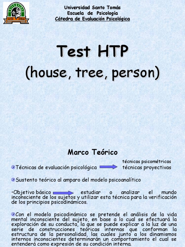 Objetivos y Aplicación del Test HTP | PDF | Psicoanálisis | Sicología