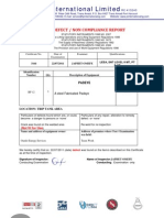 JC International Limited: Defect / Non Compliance Report