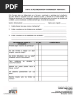 Ejemplo de Carta de Recomen