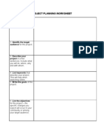 4 Project Planning Worksheet