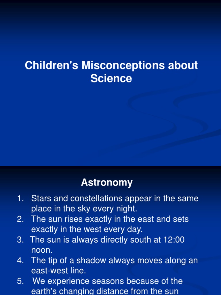 Children's Misconceptions About Science | PDF | Buoyancy | Force