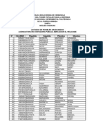 Listados de posibles graduandos de la Licenciatura en Contaduría Pública de la UNEFA Núcleo Caracas