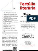 Guia Tertulia Literaria Stoner Març 2013