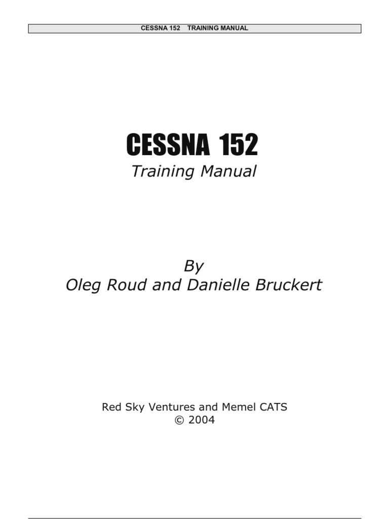 C152 Training Manual SAMPLE 16Aug2011 | Aviation | Aerospace Engineering