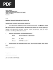 Contoh Surat Kebenaran Penggunaan Kenderaan