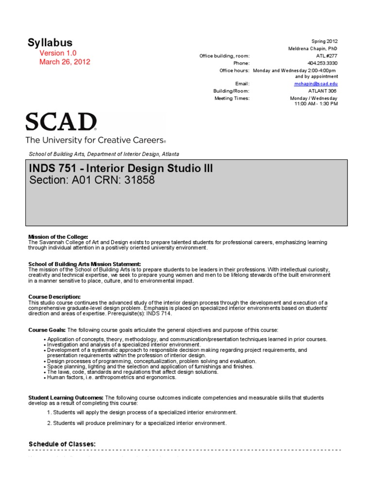 Advanced Interior Design for Seniors | PDF | Academic Dishonesty | Lecture