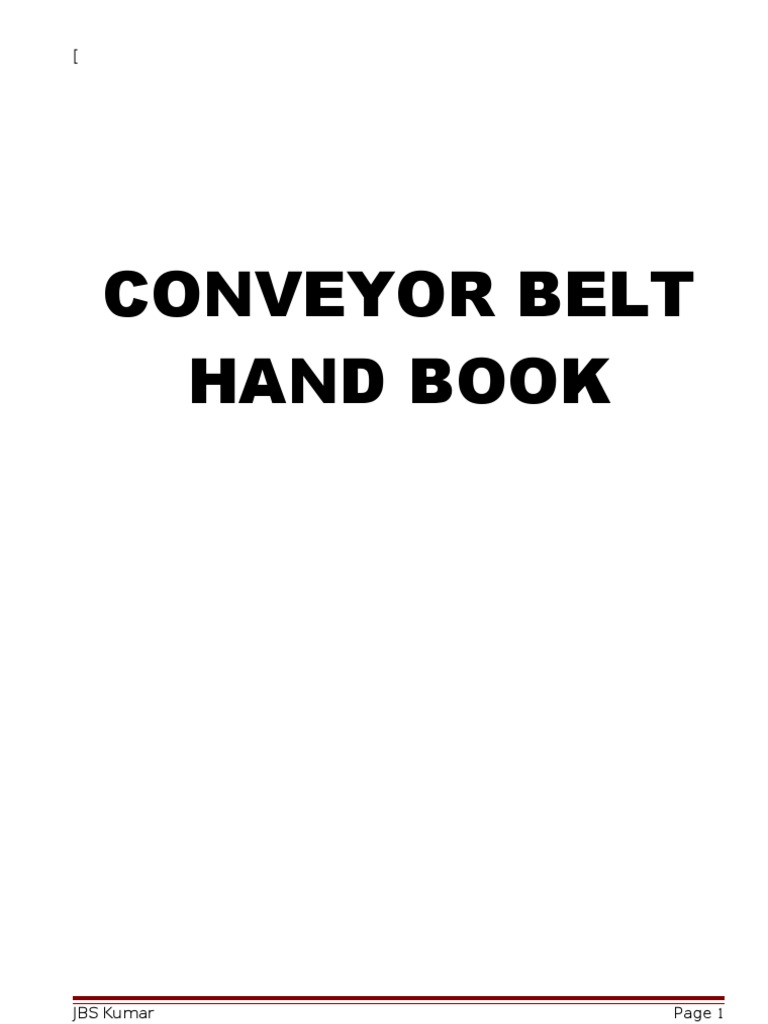 Conveyor Belt Hand Book PDF
