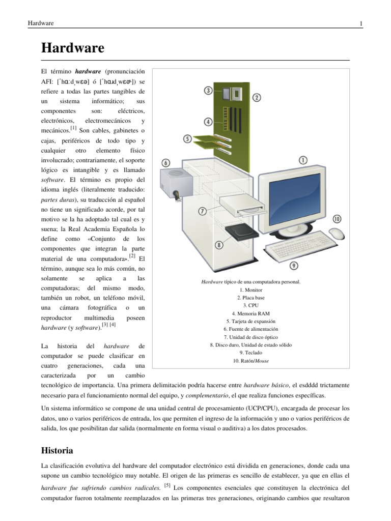 Hardware Pdf Pdf Hardware De La Computadora Memoria De Acceso