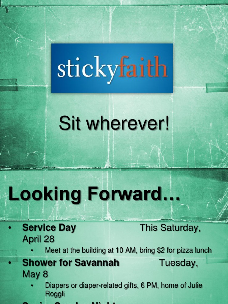 Lesson 6 - A Sticky Church (Slides) | PDF