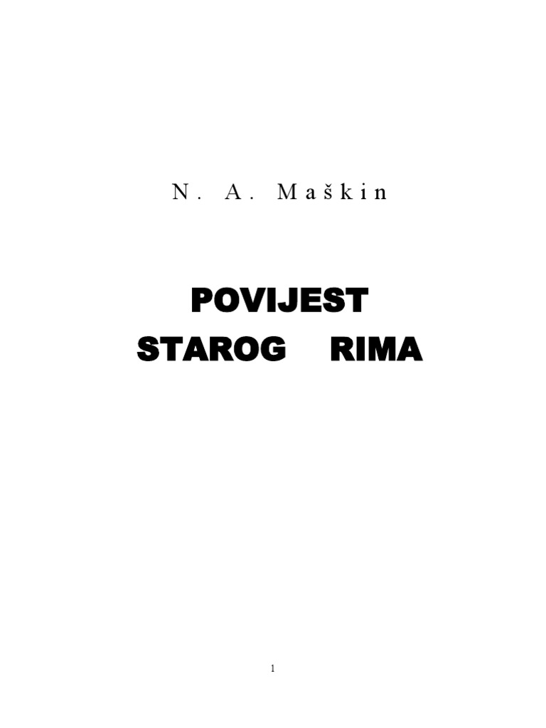 Istorija Starog Rima | PDF