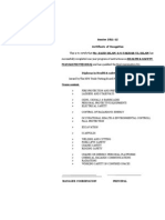 Session 2011-12 Certificate of Recognition Sajid Islam S/O Fakhar-Ul-Islam Has Safety MANAGEMENT (OSHA) and Has Qualified The Final Examination For