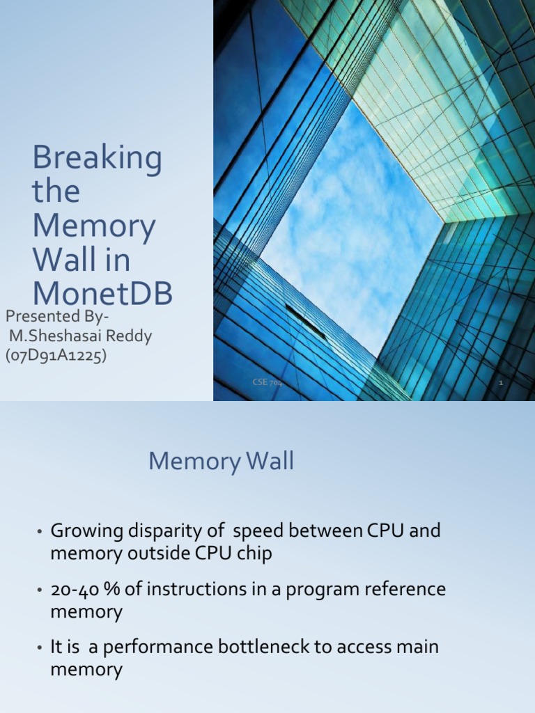 Breaking the memory wall in Cpu Cache
