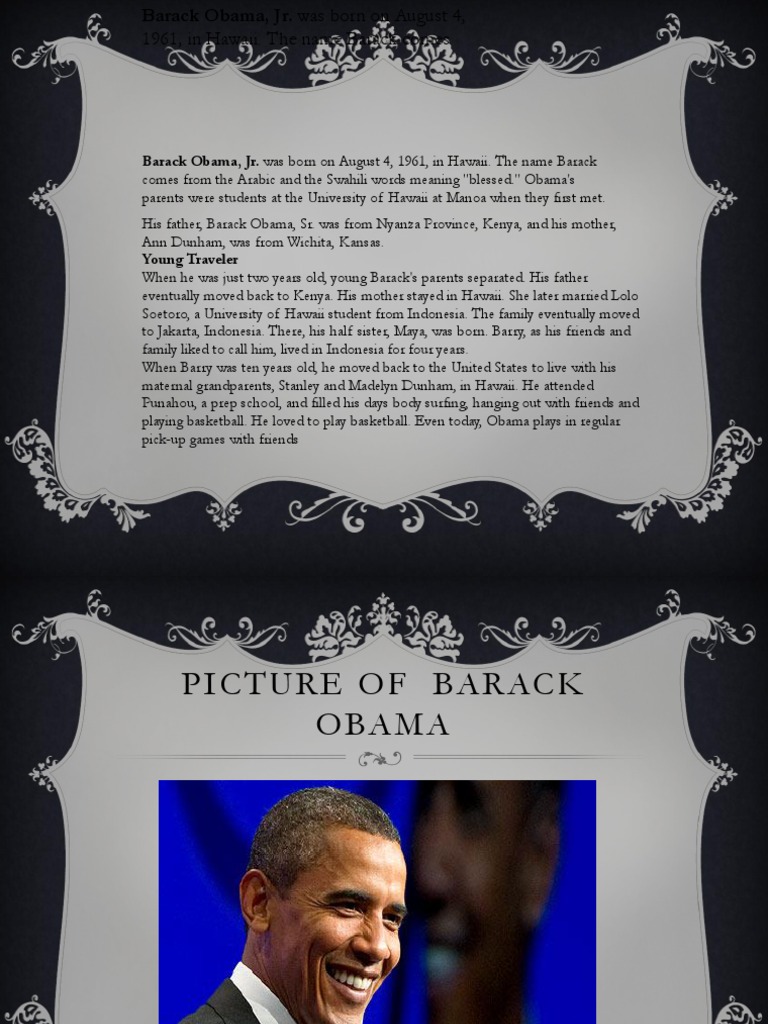 Barack Obama: Birth and Early Life | PDF