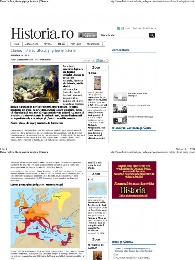 Ciuma in Istorie | PDF