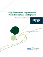 Sage Pro ERP and Sage PFW ERP Product Retirement and Migration - Frequently Asked Questions