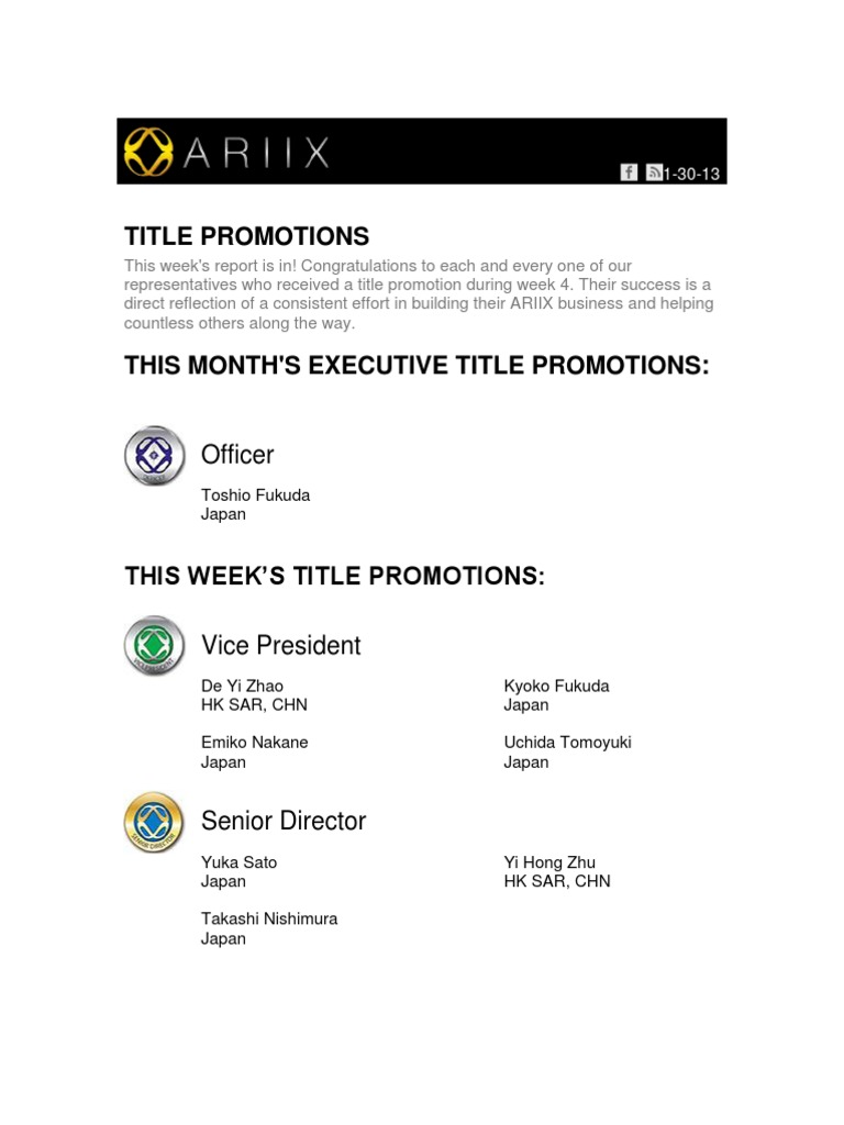 Week 4 Title Promotion | PDF