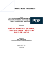 Politicas industriales en Brasil Chile, Colombia y México. CAB Colciencias. Jaime Acosta