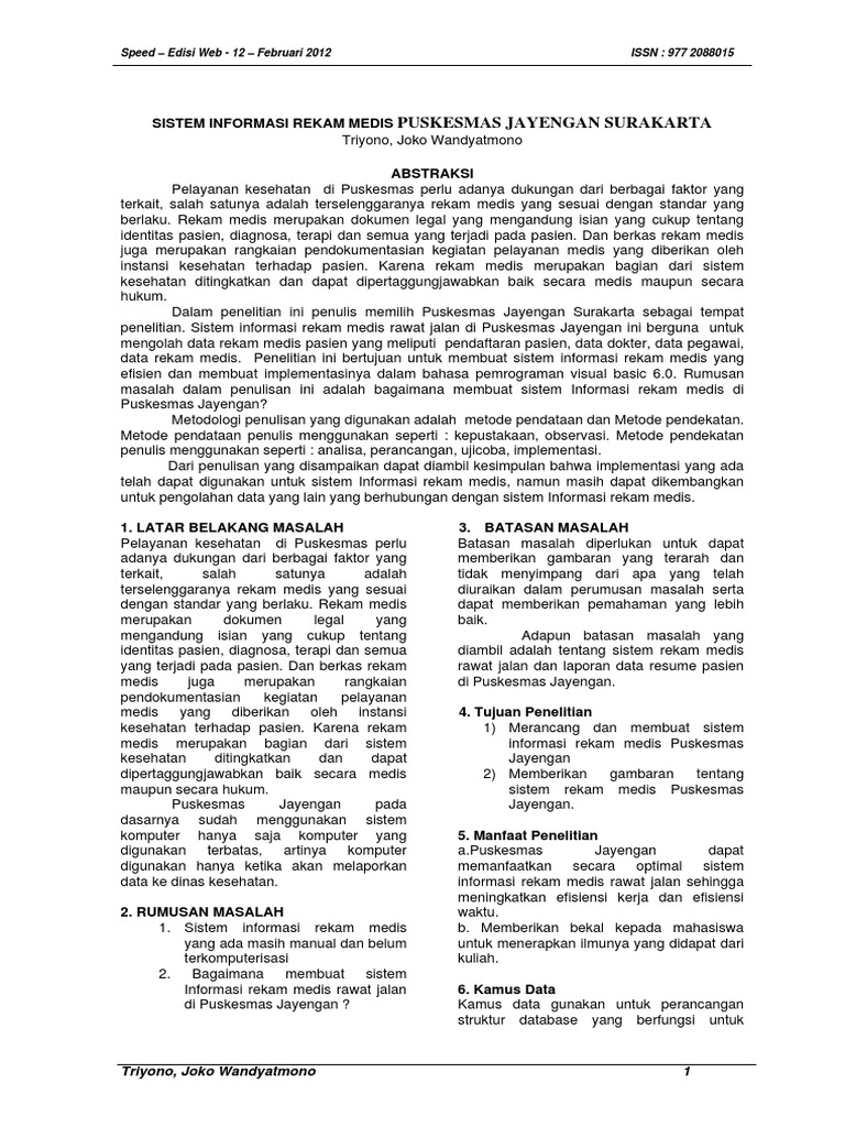 Jurnal Rekam Medik