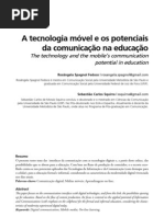A Tecnologia Movel e Os Potenciais Da Comunicacao Na Educacao